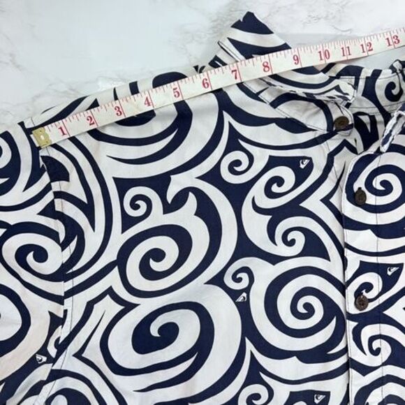 Quiksilver Men's Size XL Wave Spiral Aloha Short Sleeve Shirt Top Whimsical - Picture 11 of 15